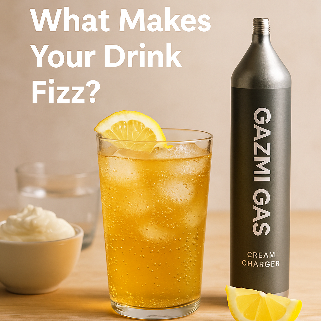 Bring your drink to life with a little fizz and a lot of fun. Fresh bubbles, smooth cream, and good vibes — powered by Gazmi Gas.