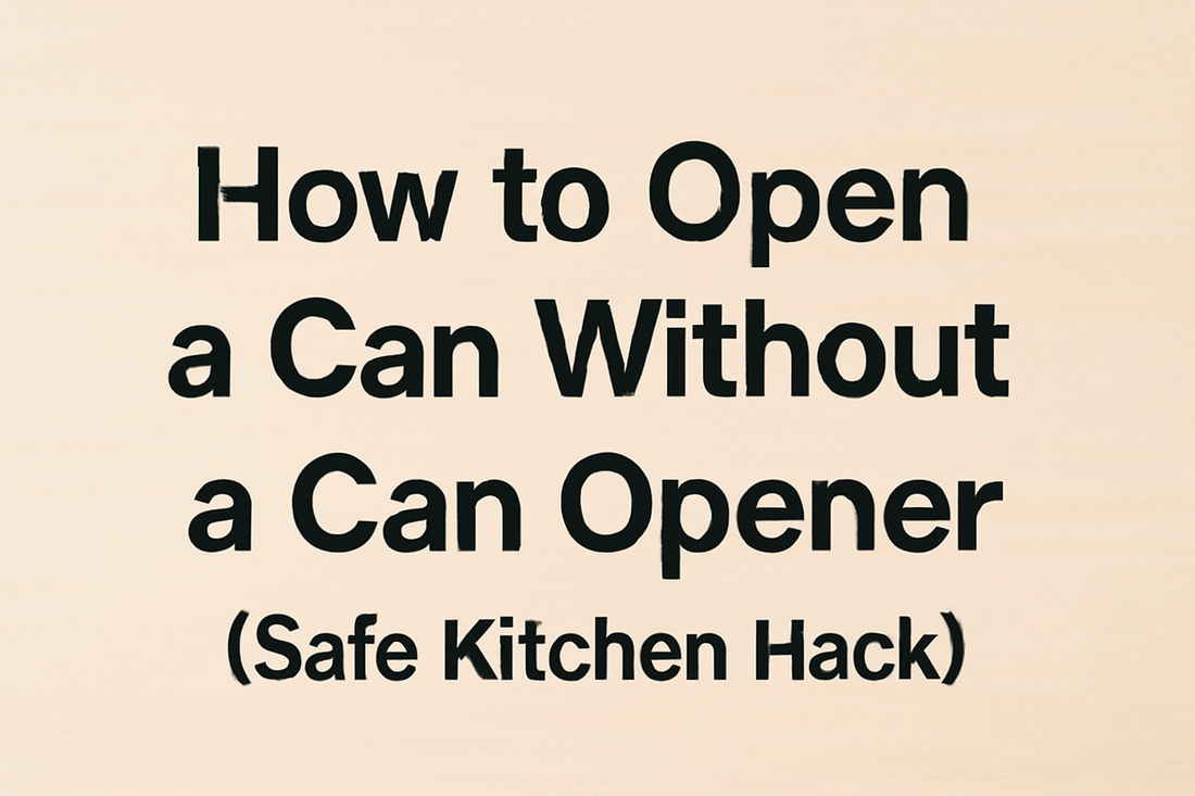 How to Open a Can Without a Can Opener, Safe Kitchen Hack. Step-by-step guide with Gazmi Gas.